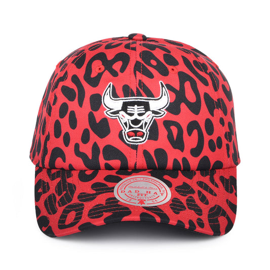 Estampado leopardo Chicago Bulls roja y negra strapback wild style
