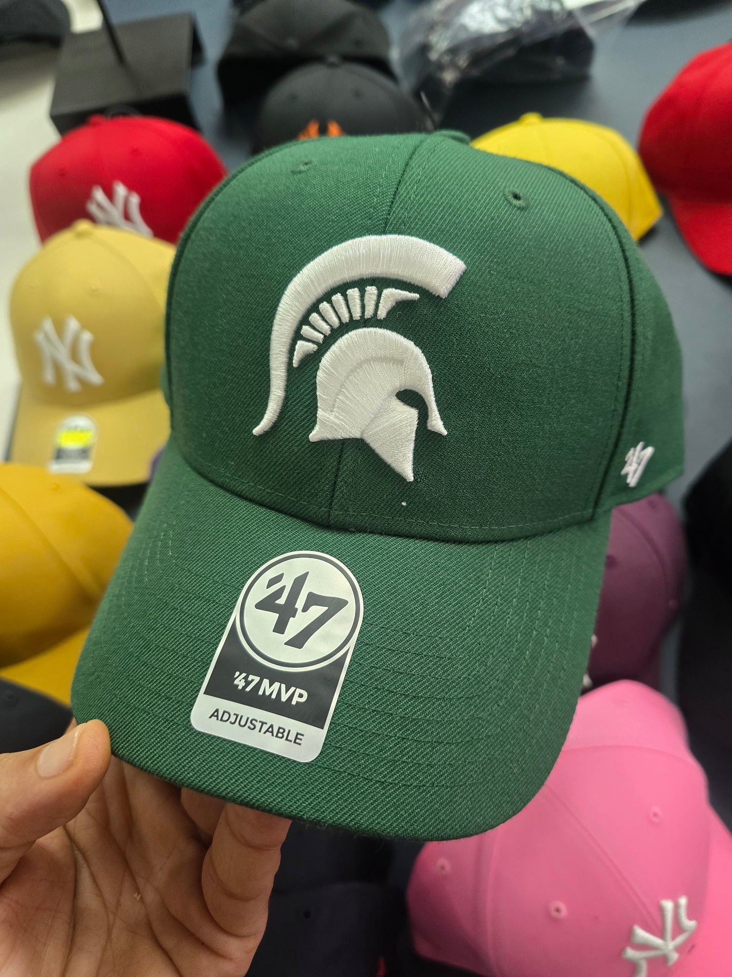 Gorra verde 47 mvp Michigan State Spartans cierre velcro
