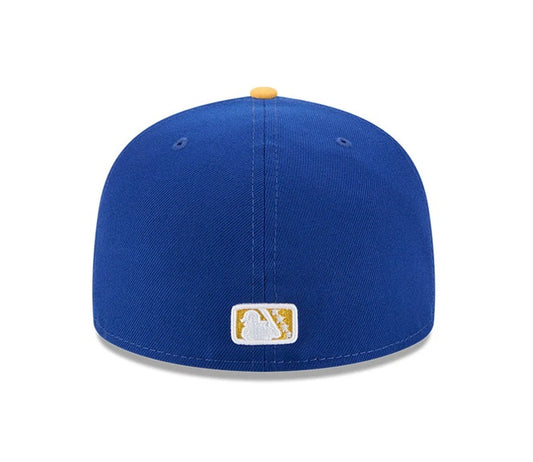 Gorra New Era 59FIFTY azul y amarilla Barkansas Dizzys MILB
