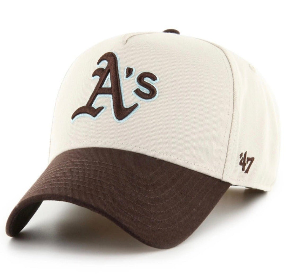 Gorra ’47 Oakland Athletics MVP DT Beige Marrón patch - intershopgc caps store
