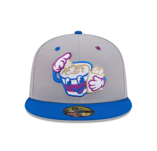 Gorra Akron Rubberducks 59FIFTY gris / azul MILB - Mundogorrasgc