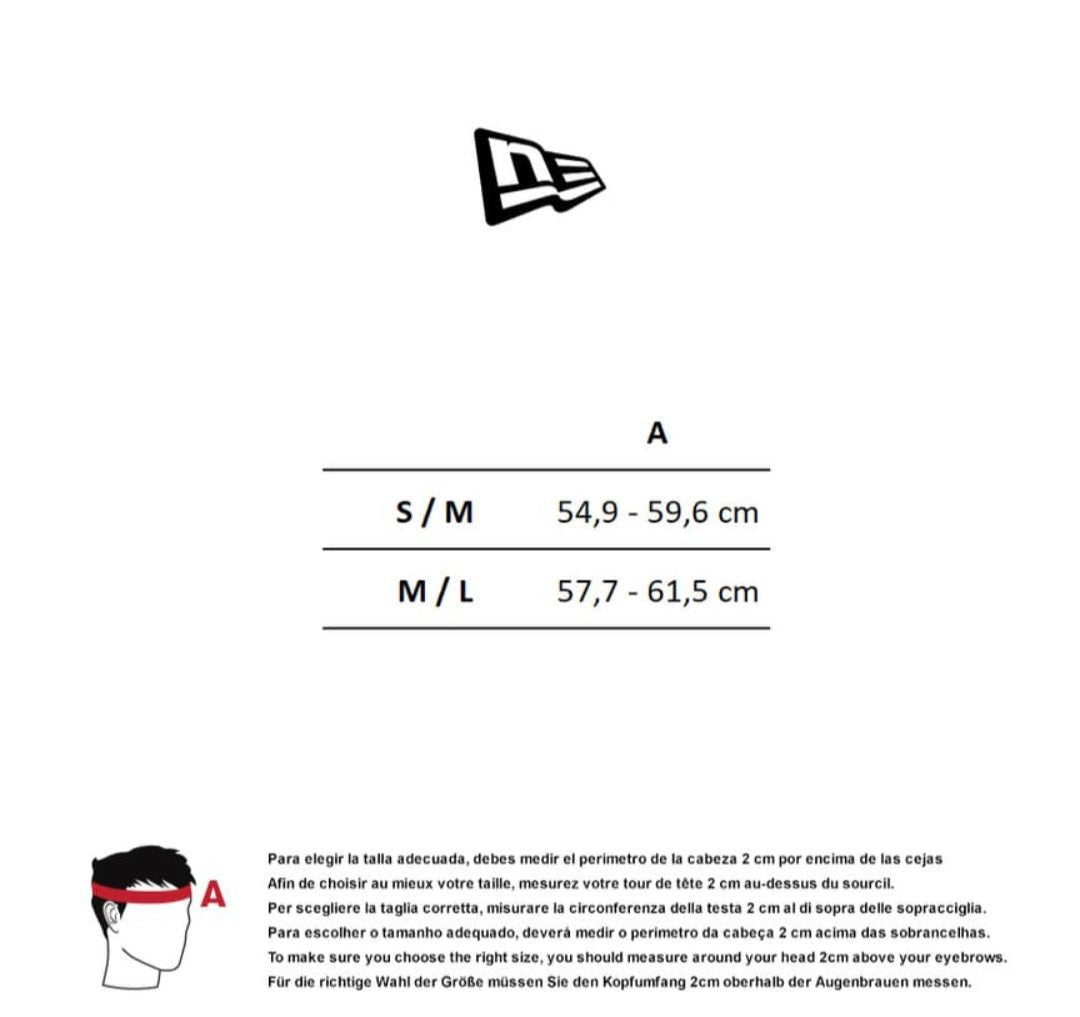 Tallas y medidas new era 9FIFTY