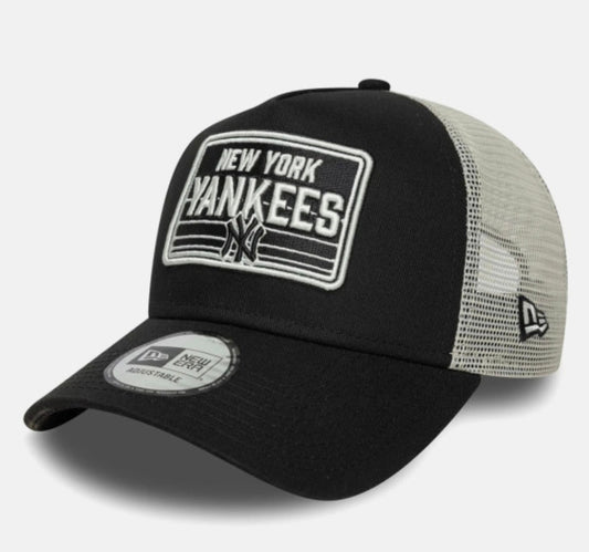Gorra New Era 9FORTY A - Frame Trucker – New York Yankees Negra y blanca patch - intershopgc
