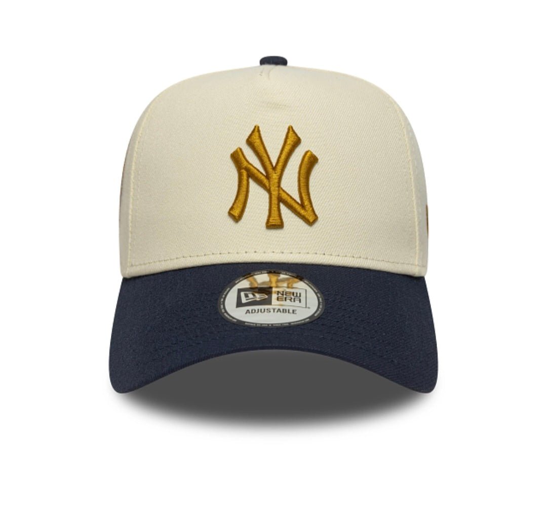 Gorra New Era New York Yankees WS Patch 9FORTY E - Frame Beige/Azul - intershopgc - Tienda de gorras online - Maspalomas
