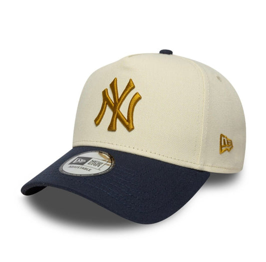 Gorra New Era New York Yankees WS Patch 9FORTY E - Frame Beige/Azul - intershopgc - Tienda de gorras online - Maspalomas