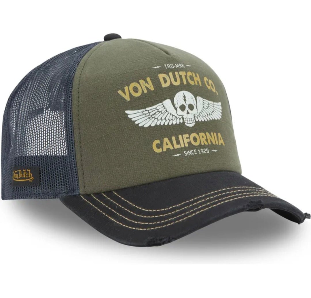 Gorra Trucker Von Dutch CREW24 – Verde, Azul y Negro - intershopgc - Tienda de gorras online - Maspalomas