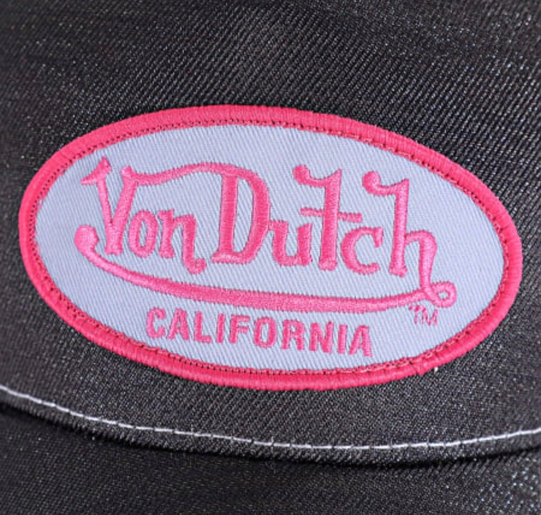Gorra Von dutch glitter negra y rosa VD/2/CB/GLIT/PU - intershopgc - Tienda de gorras online - Maspalomas