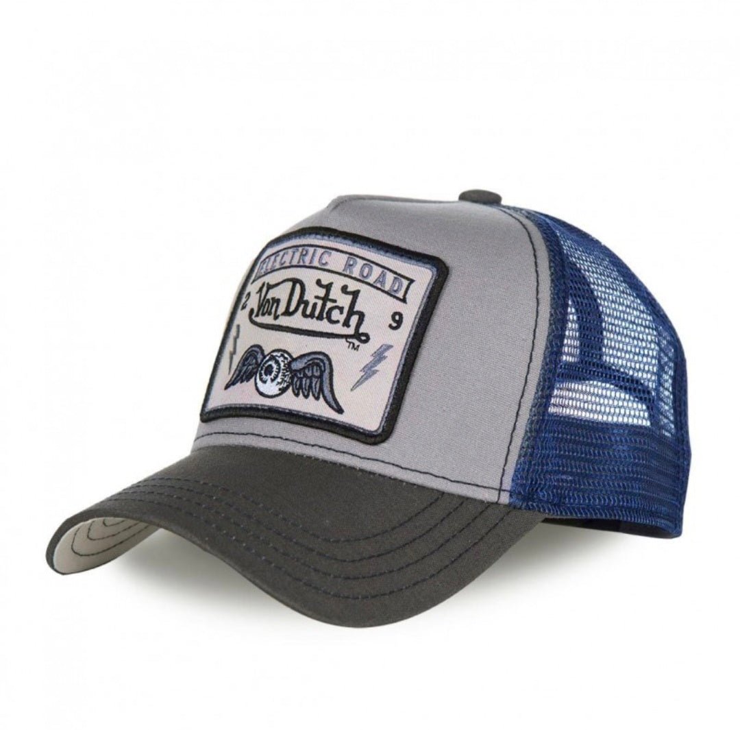 Gorra von dutch gris azul