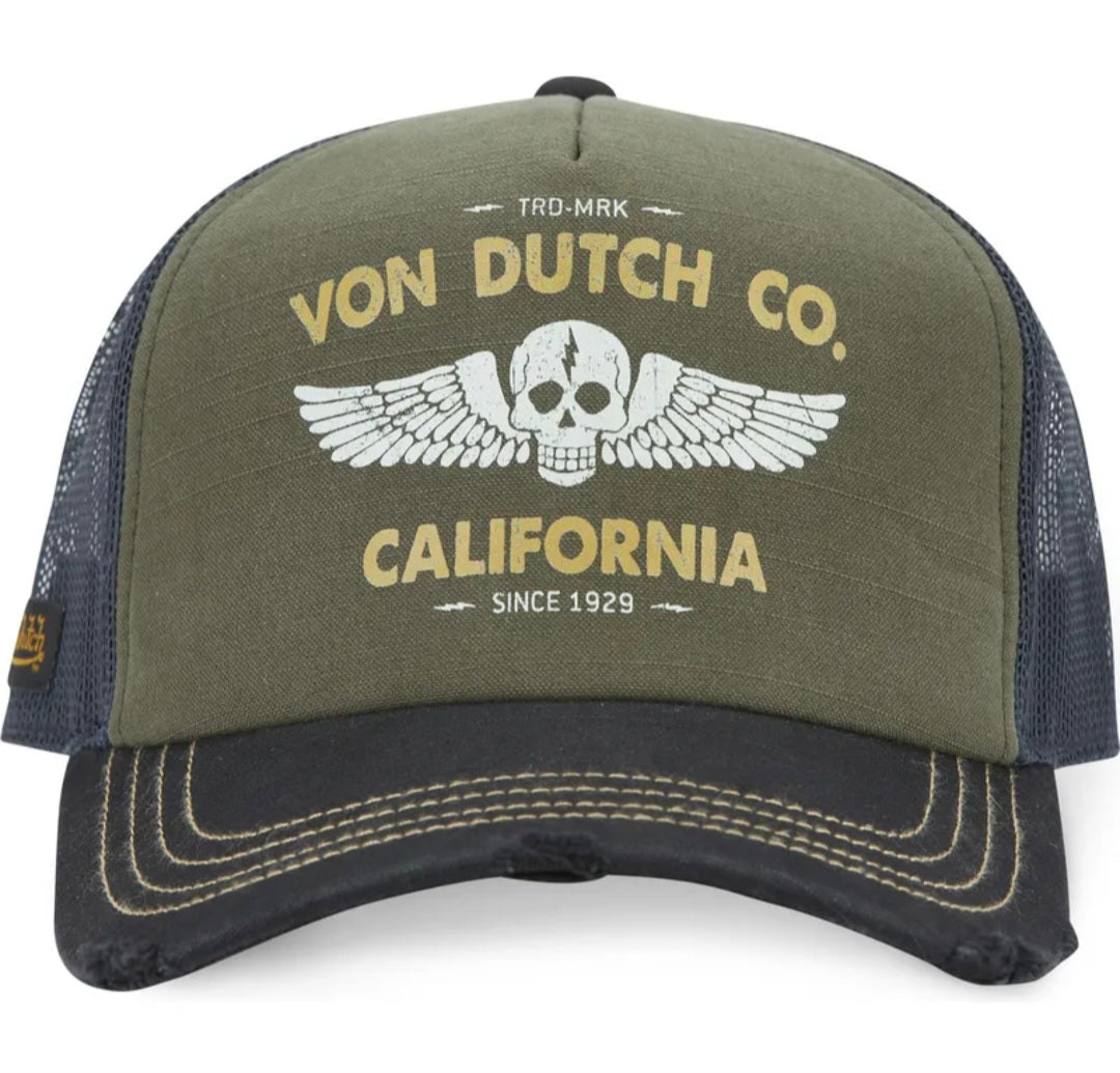 Gorra Trucker Von Dutch CREW24 – Verde, Azul y Negro