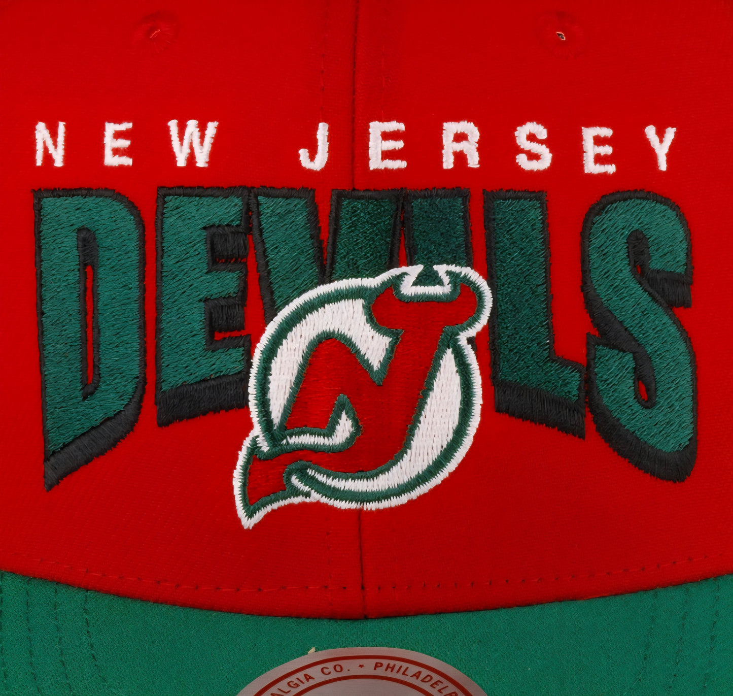 Gorra Mitchell & Ness New Jersey Devils Roja verde Vintage