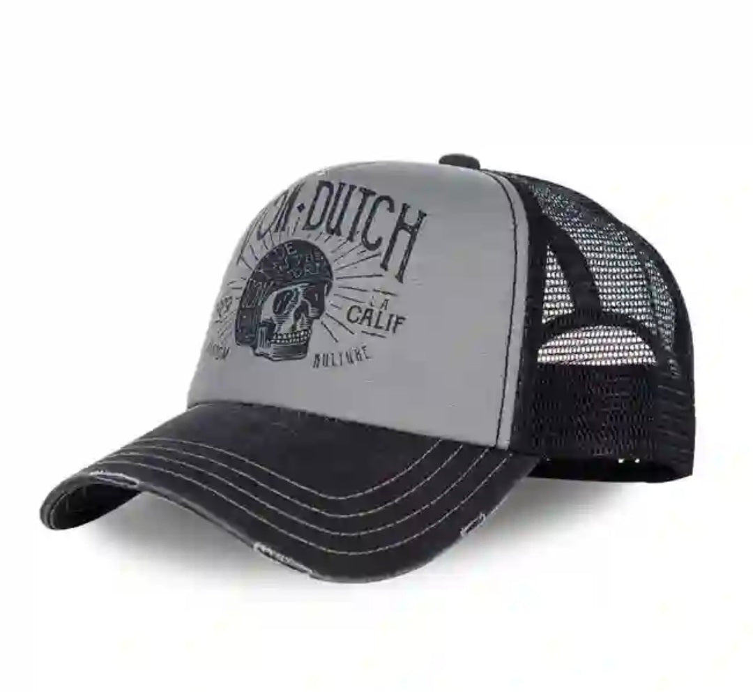 Gorra Trucker von dutch CREW1B – Gris y Negra