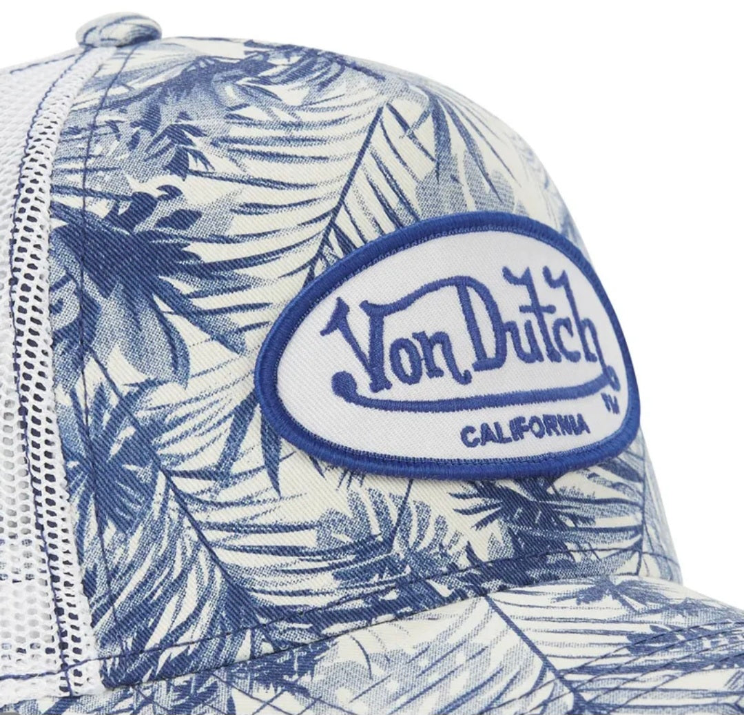 Gorra Trucker Von Dutch FLO B – Blanca y Azul