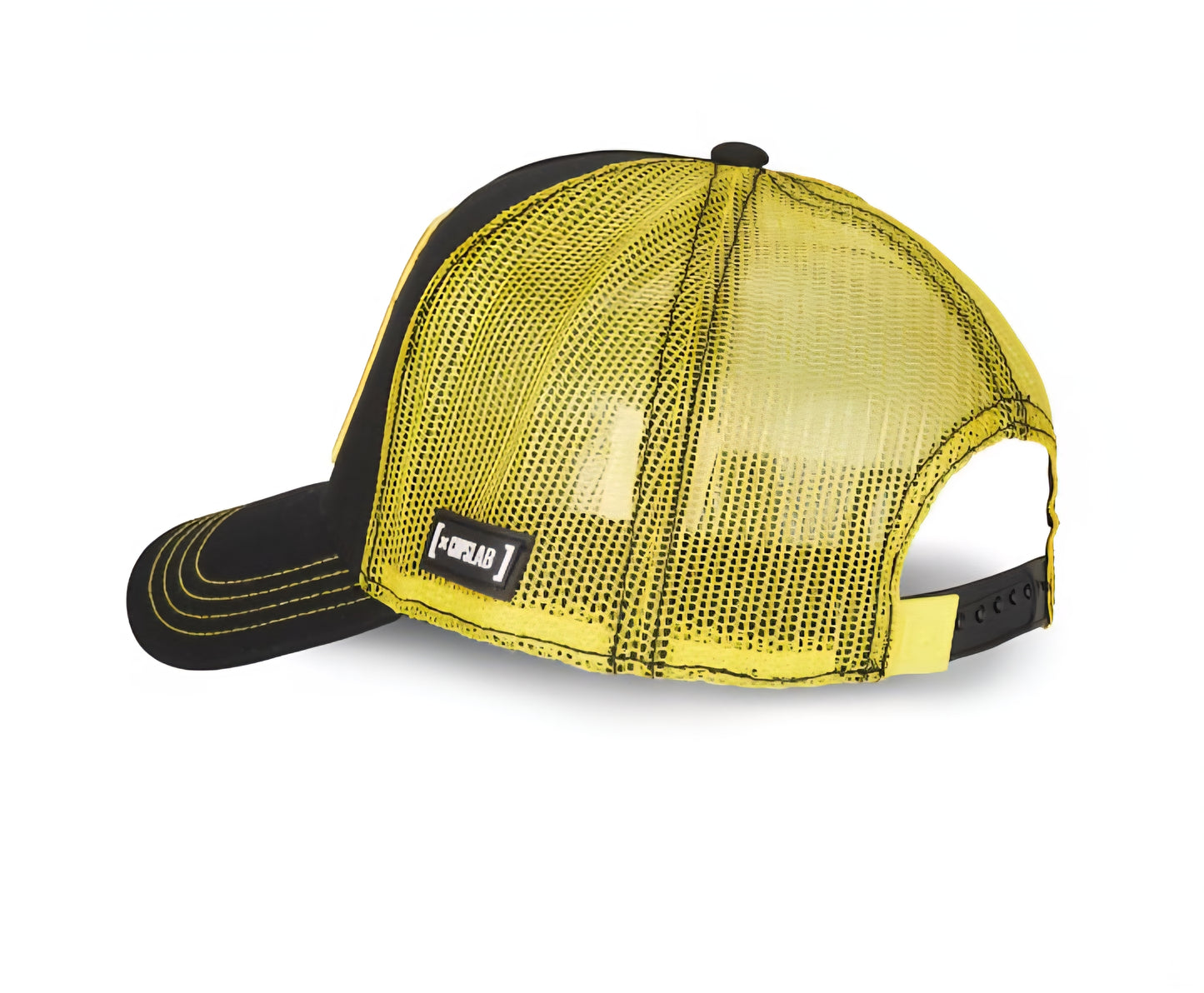 Gorra negra y amarilla batman placa
