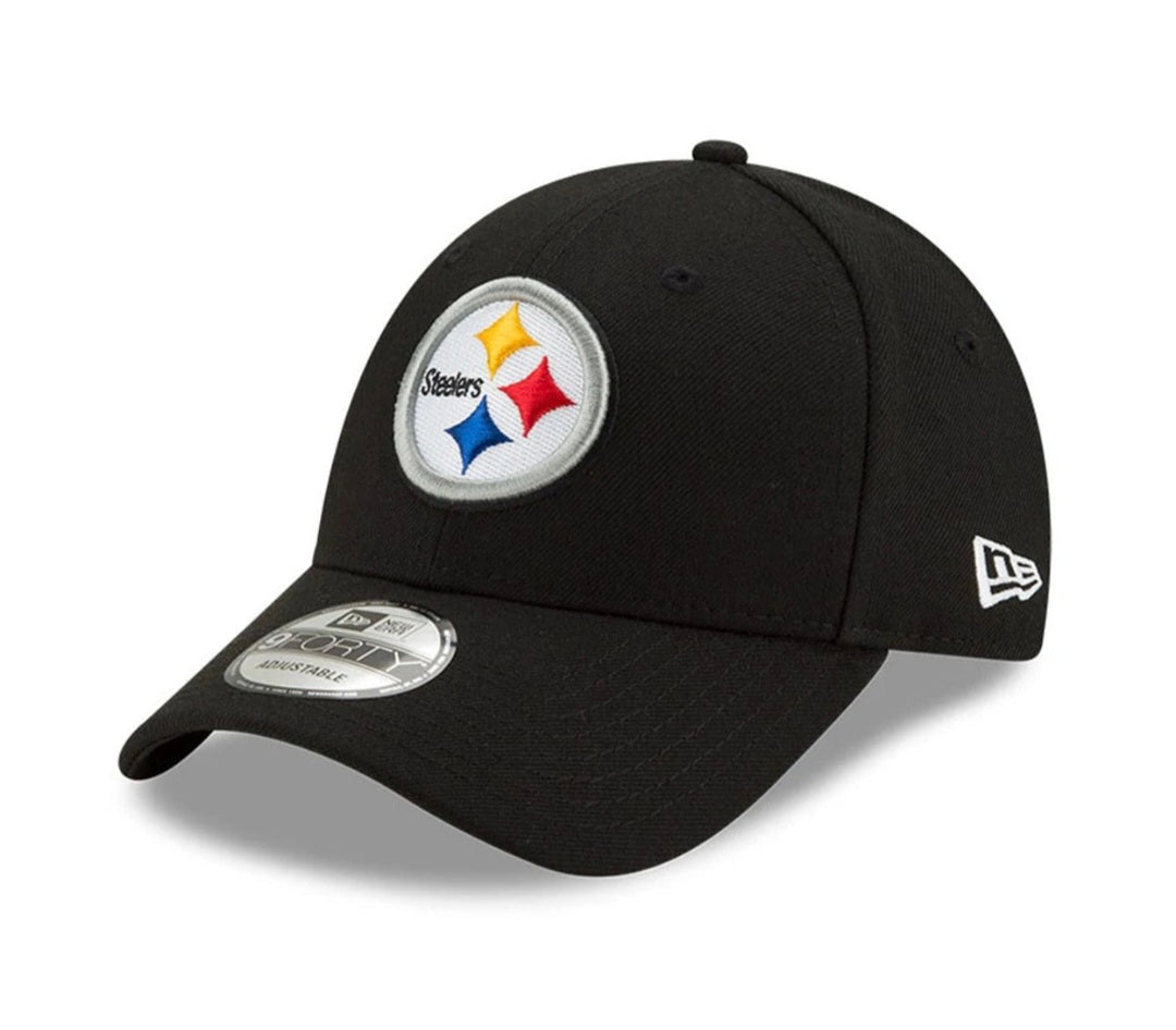 Gorra Oficial New Era 9FORTY – Pittsburgh Steelers The League (Negra)