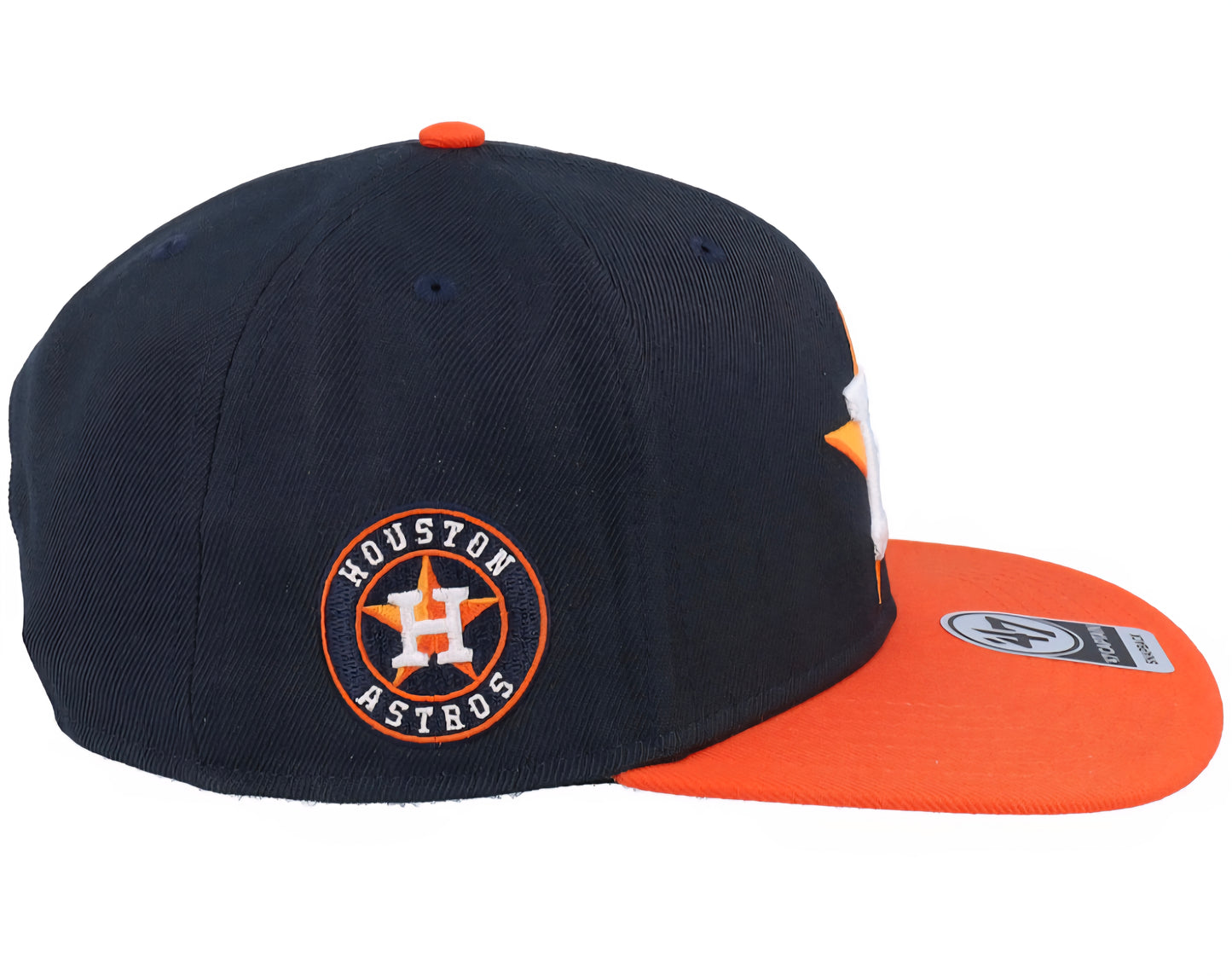 Gorra Houston Astros 47' plana azul y naranja