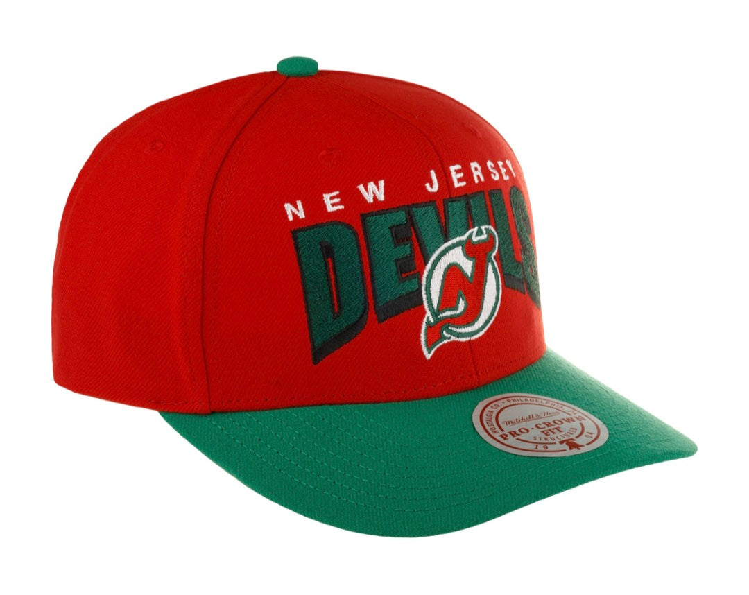 Gorra Mitchell & Ness New Jersey Devils Roja verde Vintage