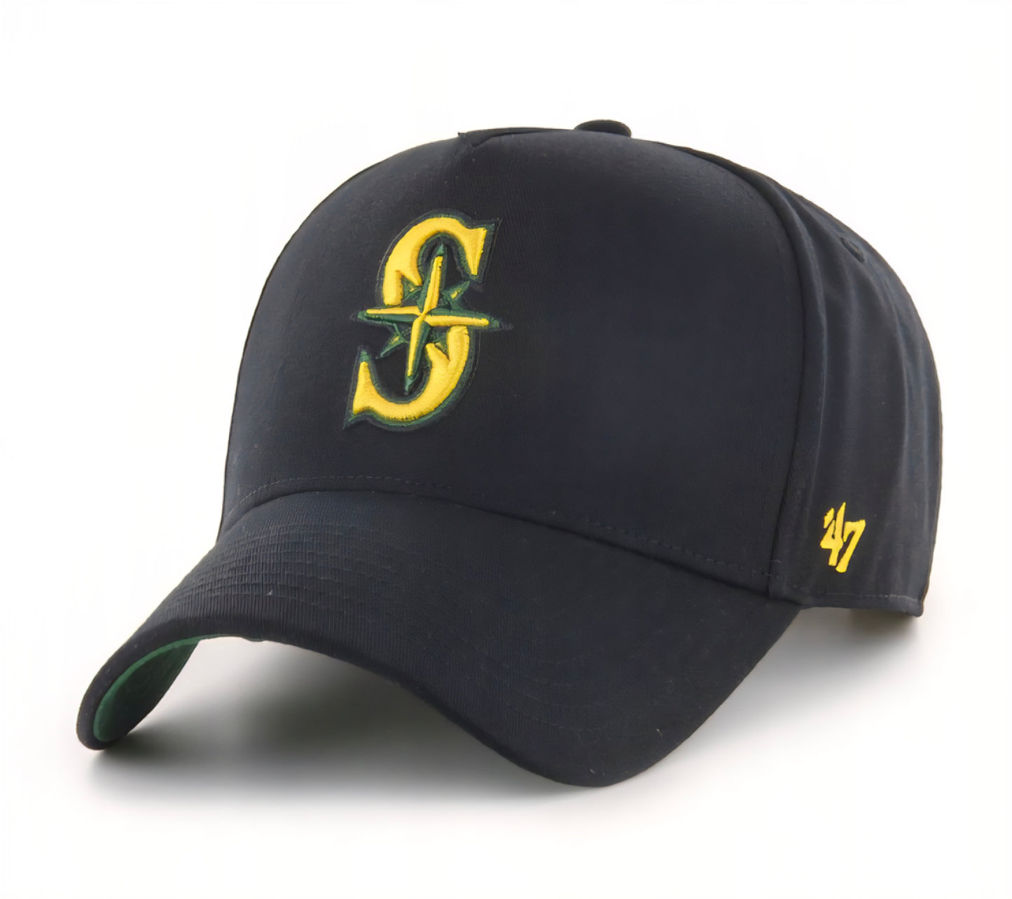 Gorra ’47 negra y amarilla neon Shot DT Seattle Mariners Cooperstown