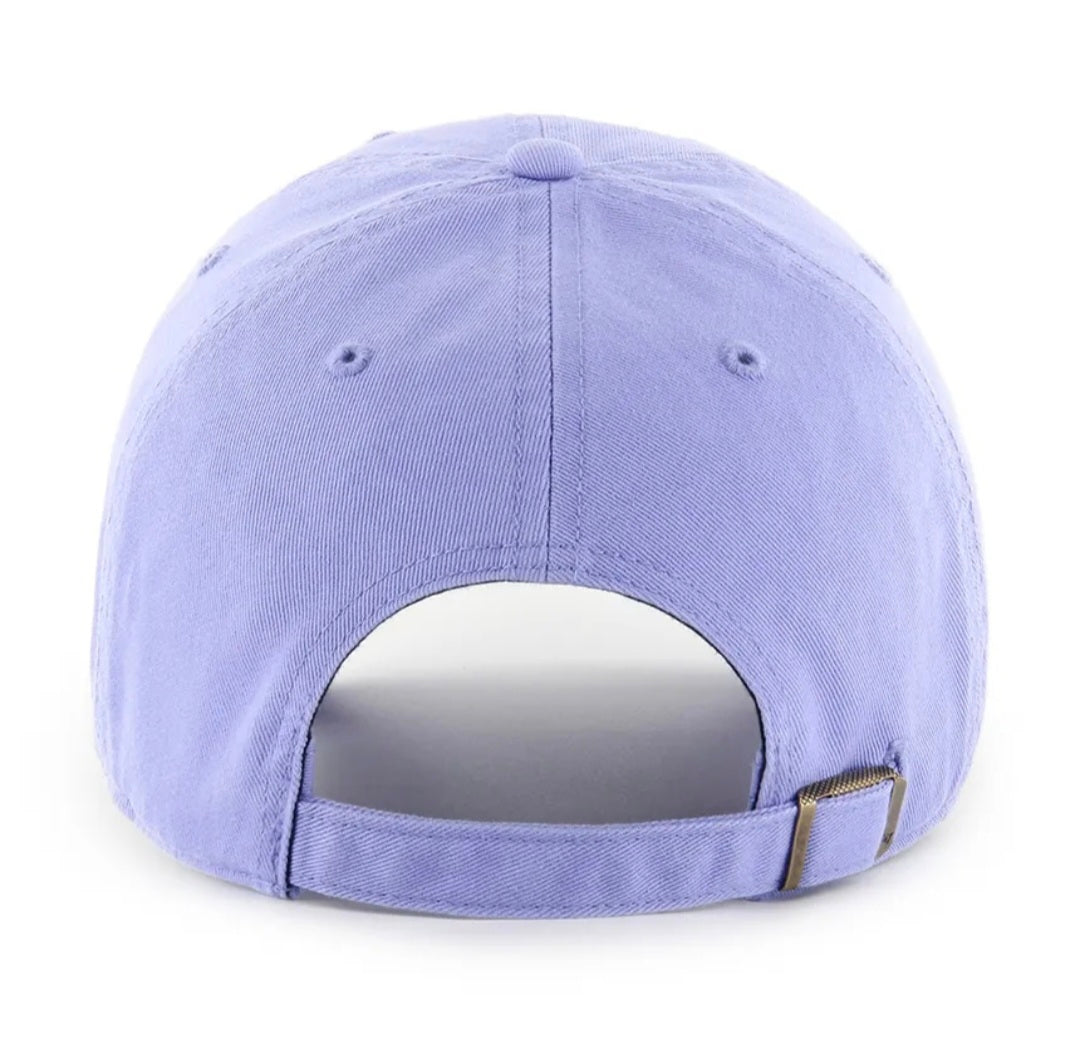 Gorra violeta lavanda con el icono de una libelula 47 clean up
