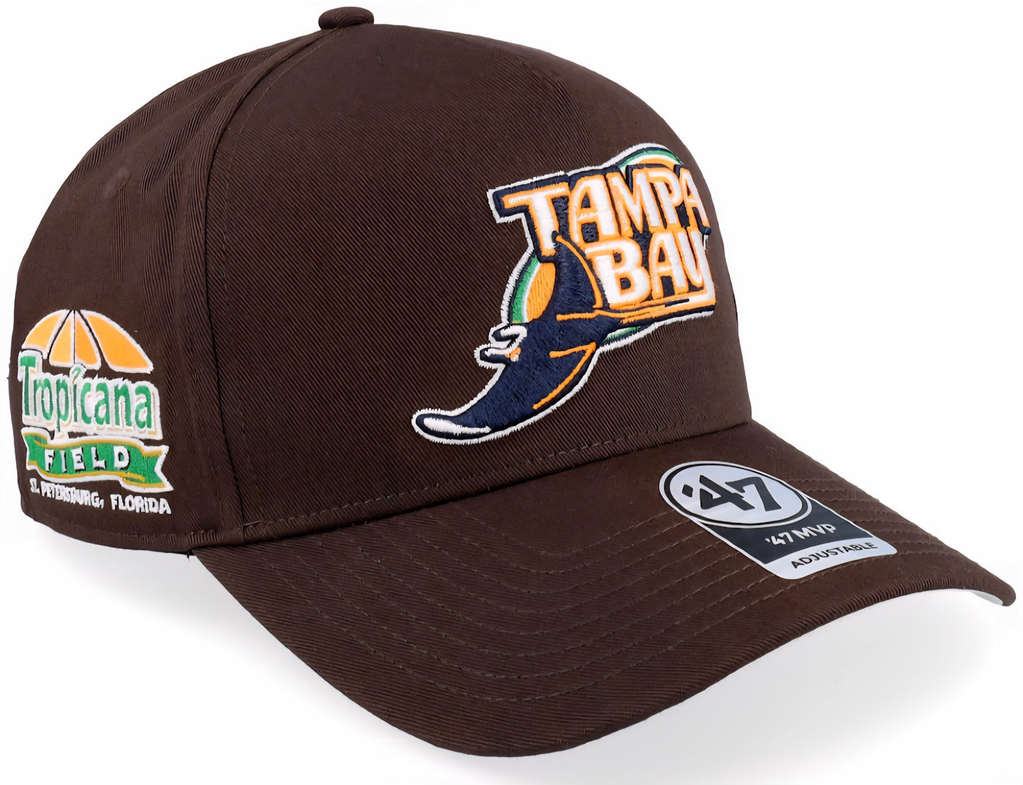 Gorra ’47 Tampa Bay Rays Marrón Chocolate Tropicana Field – Cooperstown