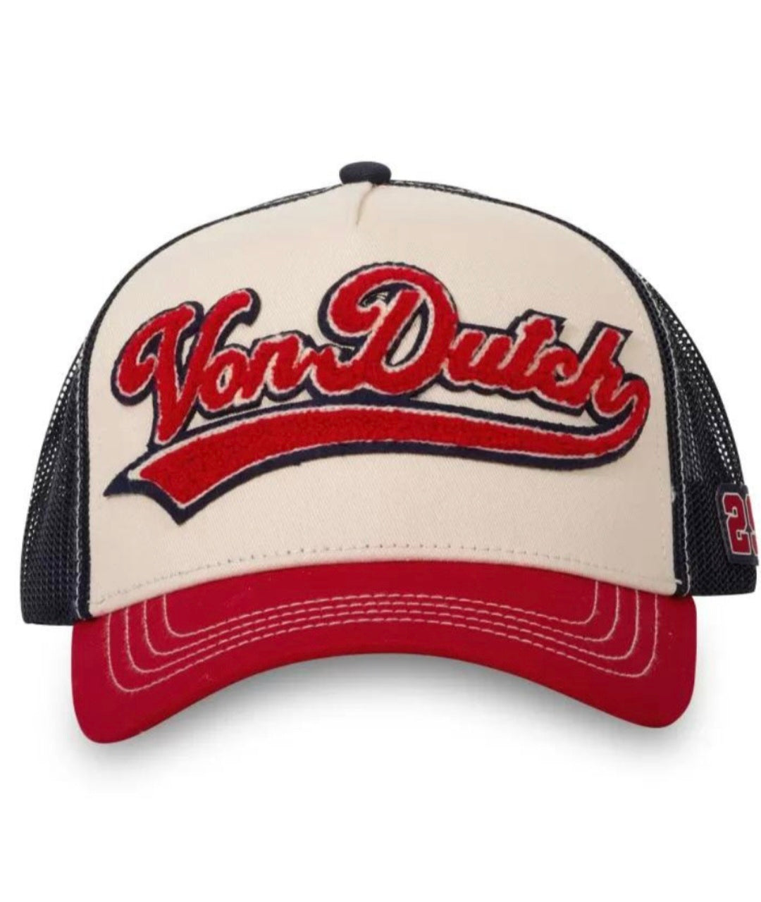Gorra trucker Von Dutch beige, roja y azul BAS