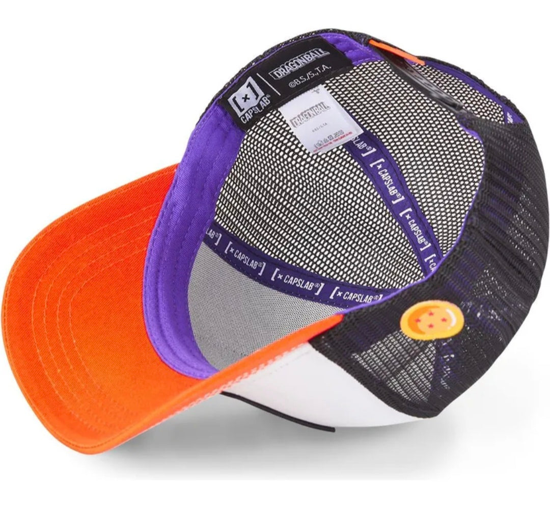 Gorra capslab Goku 2 Dragon Ball - blanca naranja y negro