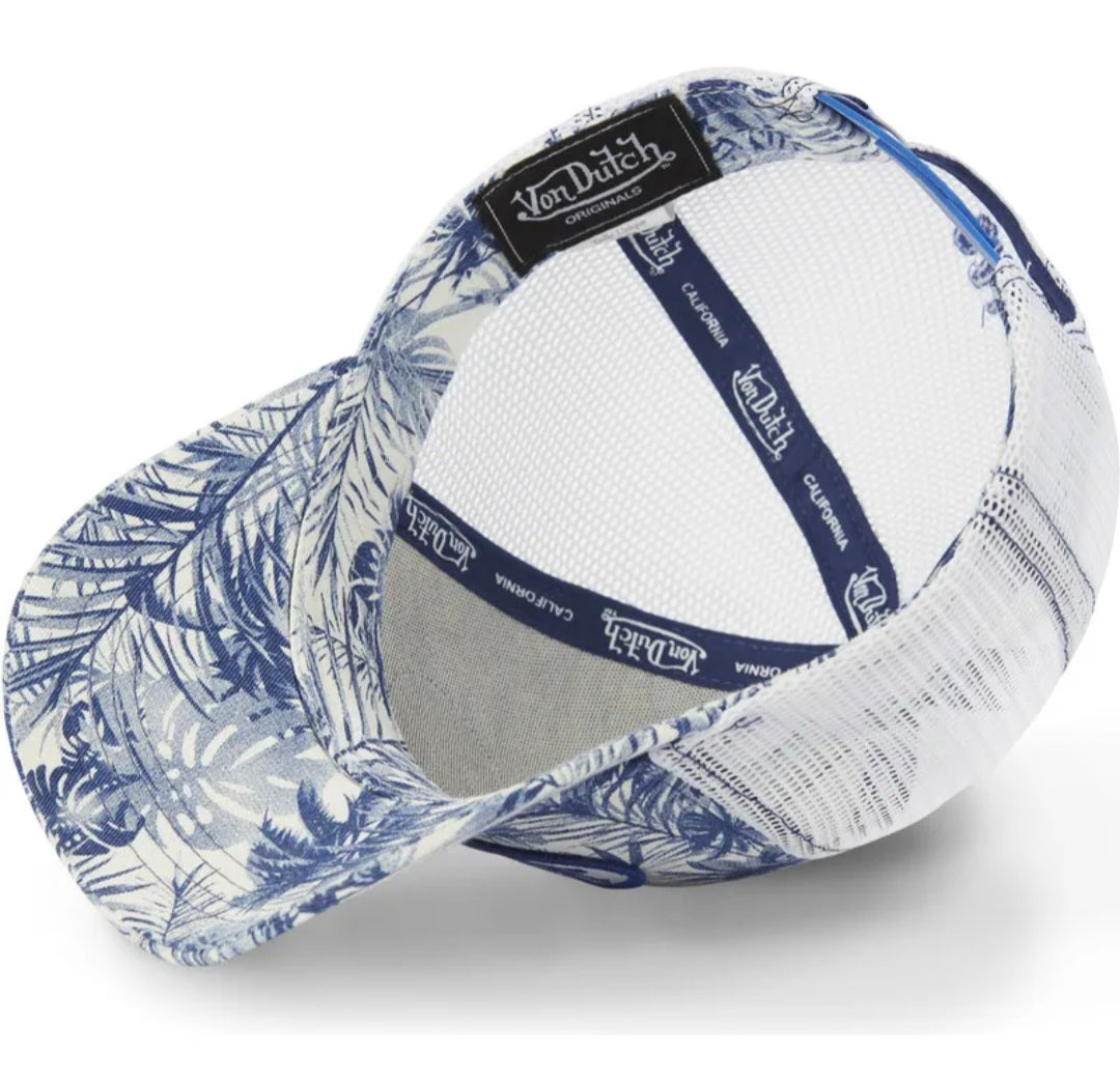 Gorra Trucker Von Dutch FLO B – Blanca y Azul
