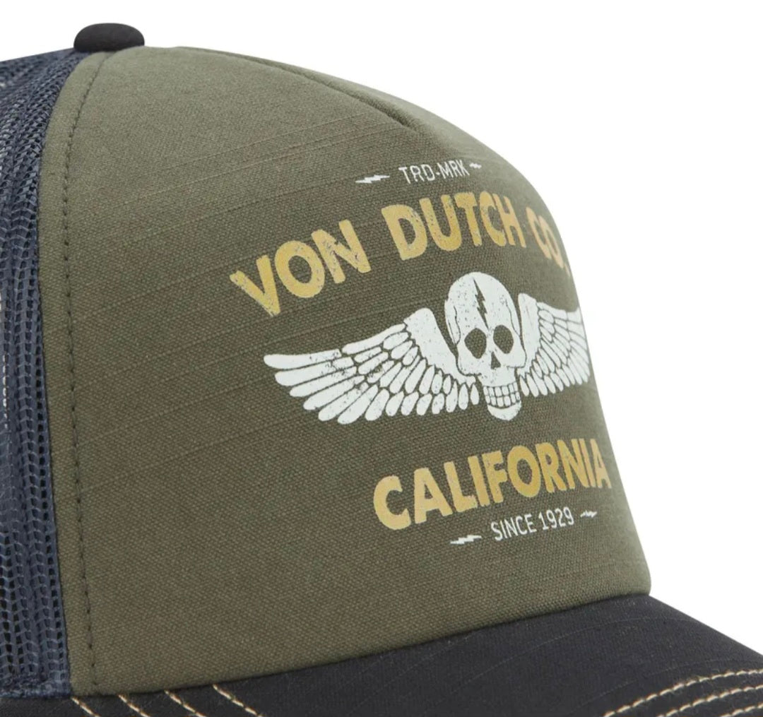Gorra Trucker Von Dutch CREW24 – Verde, Azul y Negro