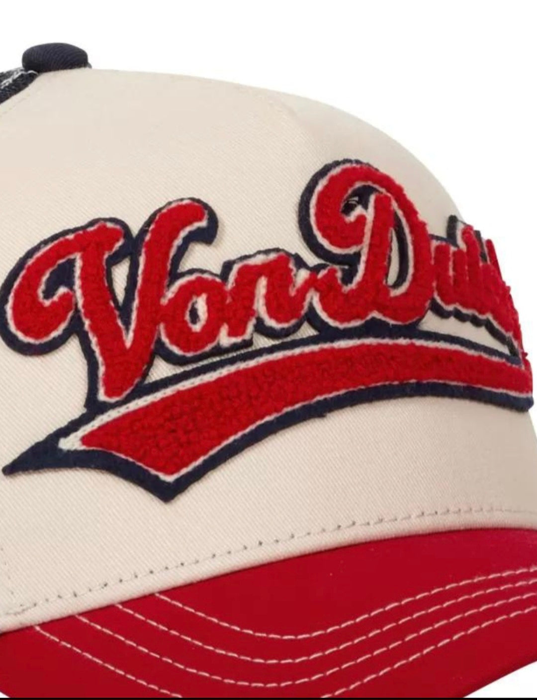 Gorra trucker Von Dutch beige, roja y azul BAS
