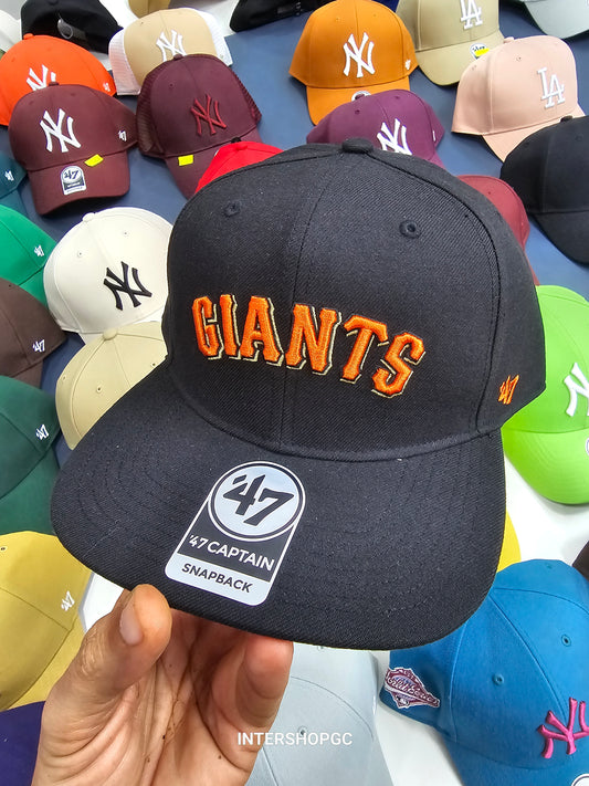 Giants negra 47' CAPTAIN plana snapback