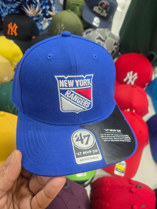 Gorra azul new york rangers 47 MVP DP semiplana NHL