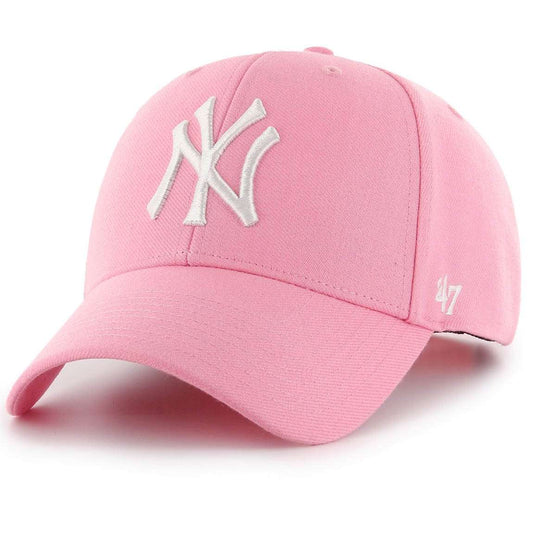 NY Yankees rosa suave rose logo blanco 47' MVP snapback visera curva