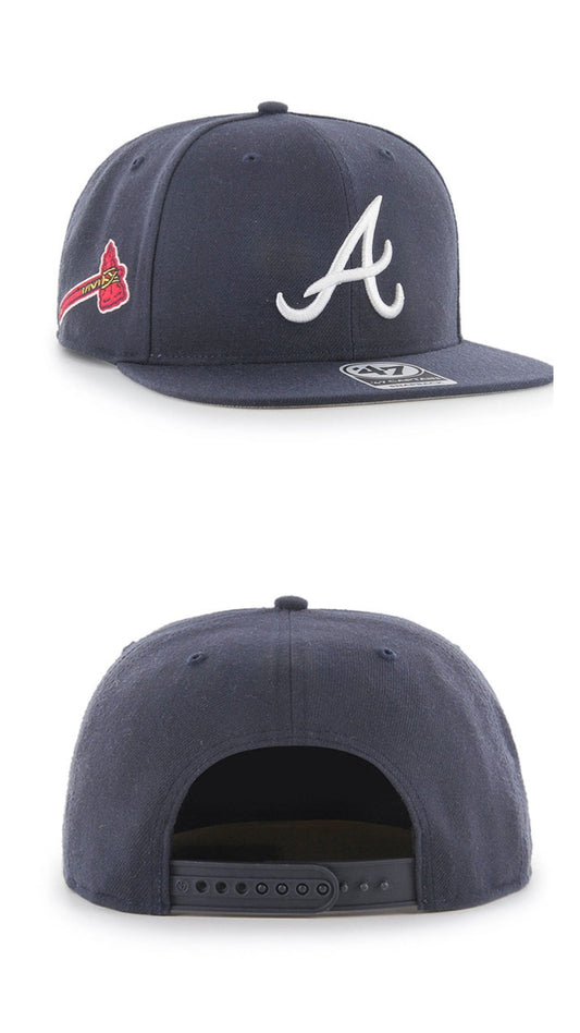 Gorra plana Atlanta Braves Sure Shot '47 CAPTAIN azul navy