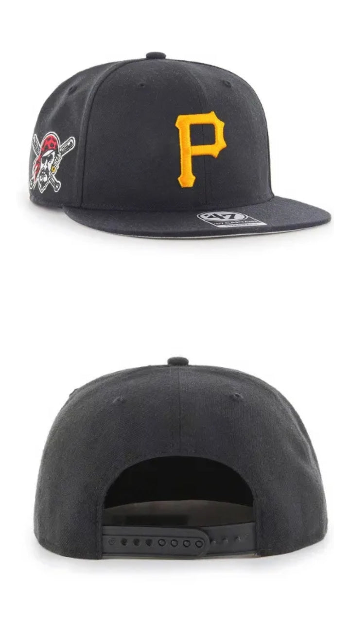 Gorra plana negra pittsburgh pirates Sure Shot '47 CAPTAIN