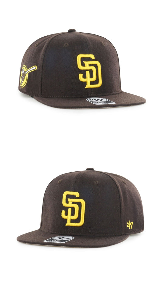 Patch side marrón visera plana snapback san diego padres