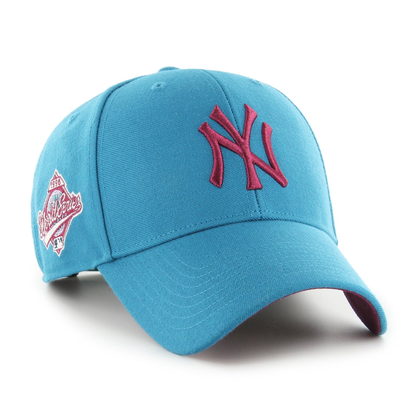 NY yankees celeste dark teel 47 brand visera curva bordado lateral