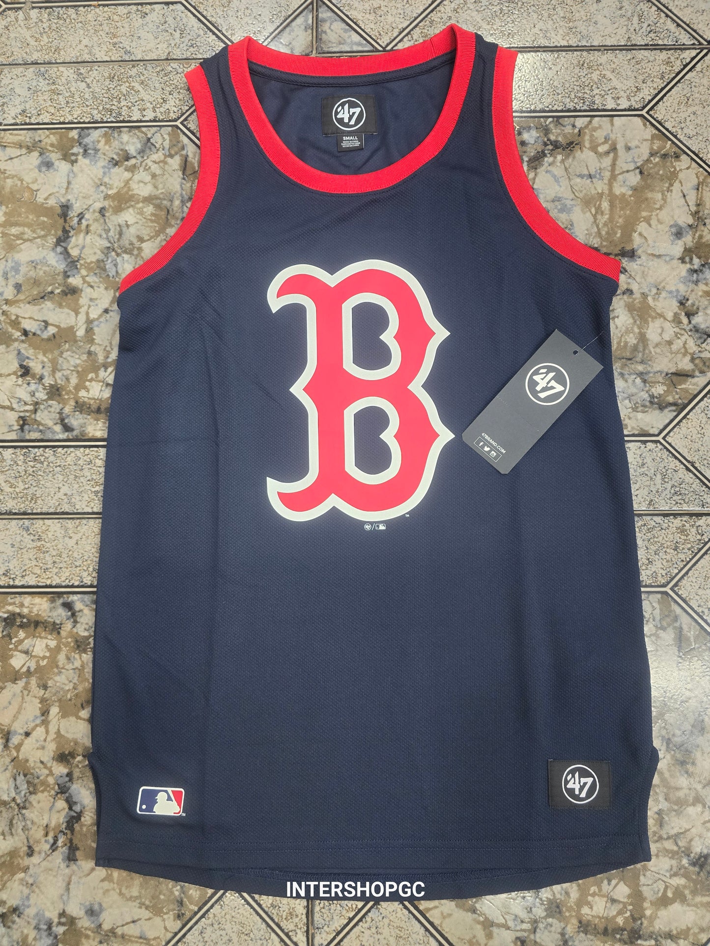 Camiseta Boston Red Sox sin mangas 47brand azul y roja