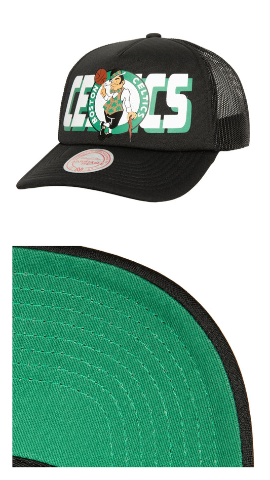 Trucker boston celtics negra snapback M&N billboard