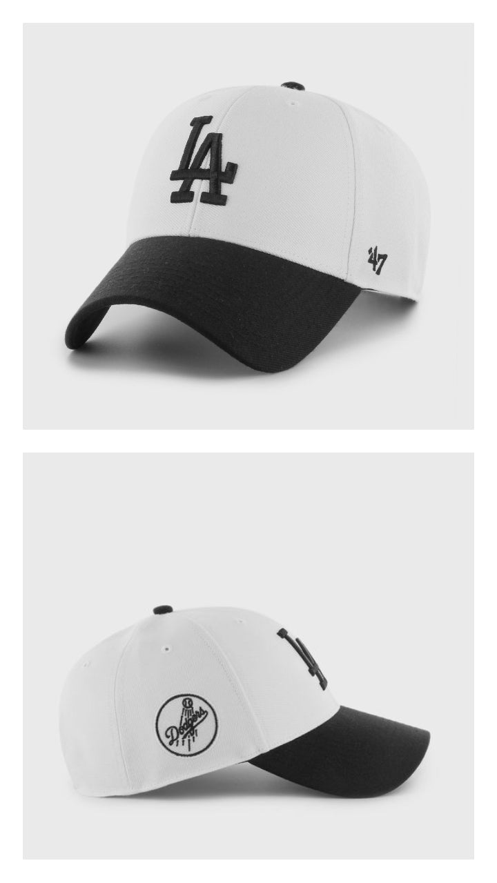 LA blanca y negra snapback patch side 47