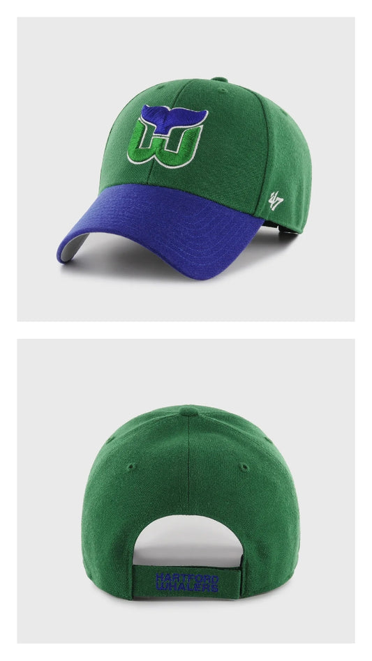 Gorra verde y azul 47 hartford whalers NHL