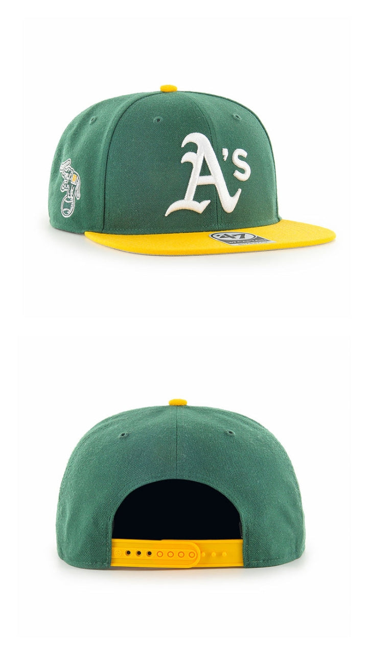 As verde y amarilla visera plana snapback 47