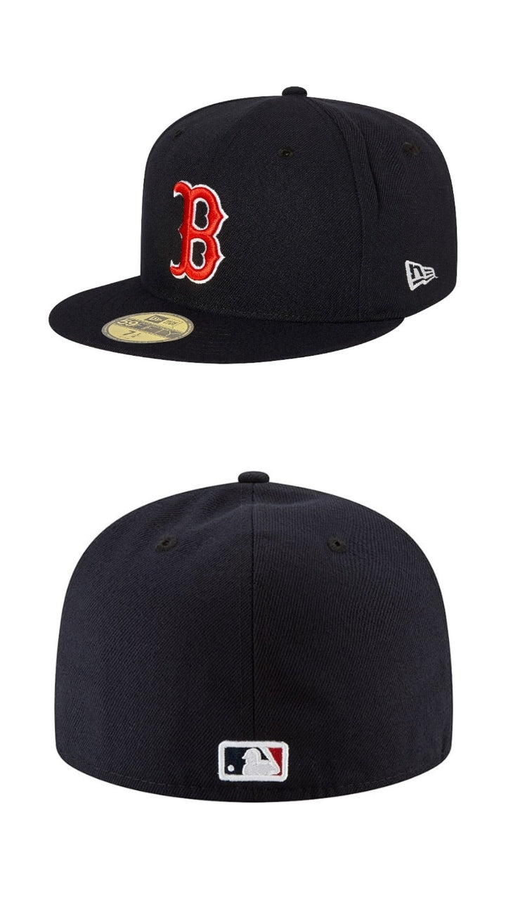 59FIFTY Red Sox azul navy gorra cerrada visera plana