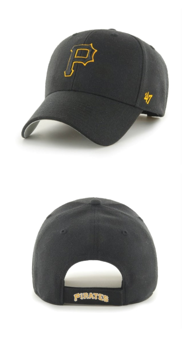 Gorra negra pirates 47brand mvp autoadherente