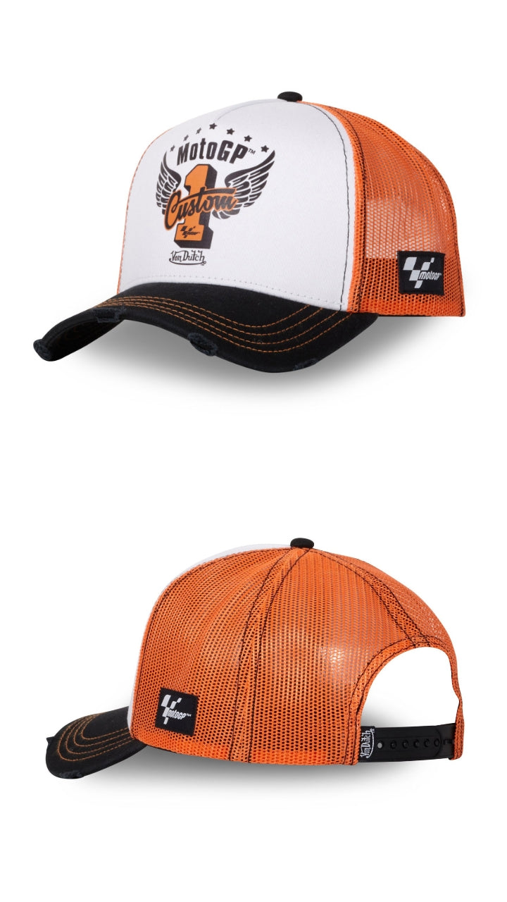 Naranja blanco y negro von dutch motogp trucker