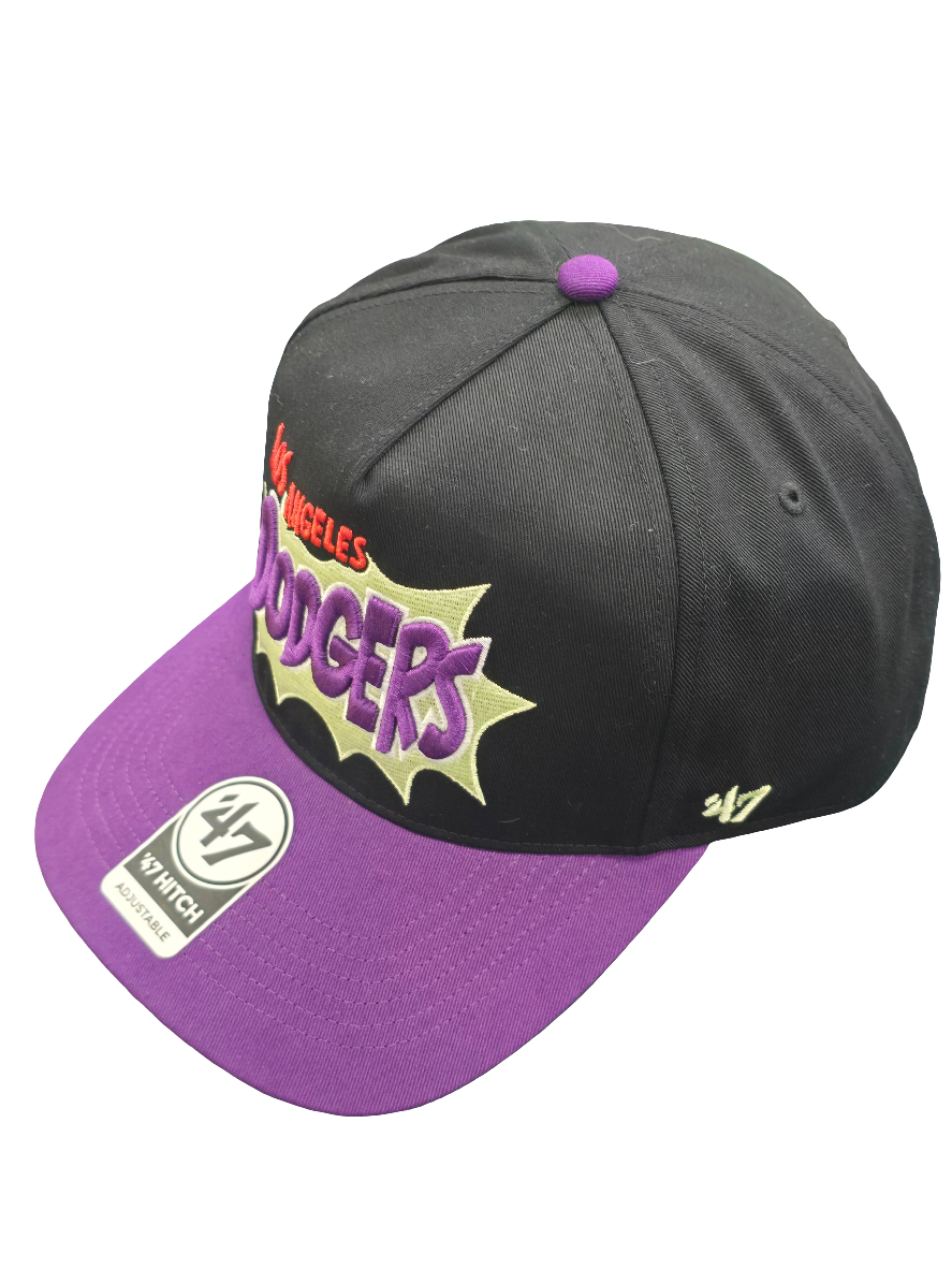 Gorra ’47 Hitch Los Angeles Dodgers Cartoon comic Icon – Negro y violeta