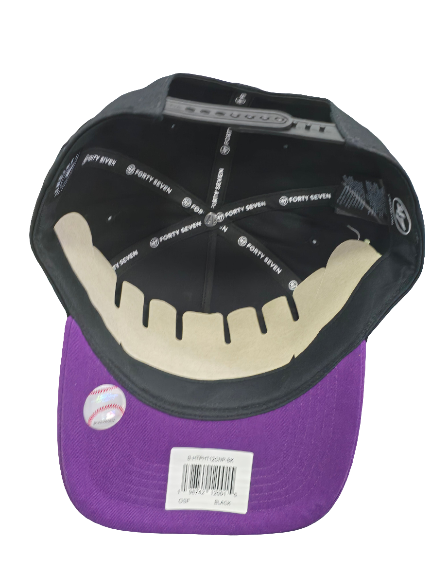 Gorra ’47 Hitch Los Angeles Dodgers Cartoon comic Icon – Negro y violeta