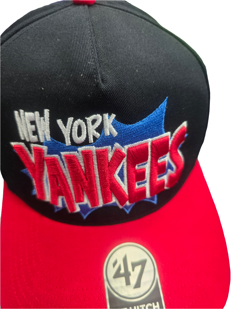 Gorra ’47 Hitch New York Yankees Cartoon comic Icon – Negro y Rojo