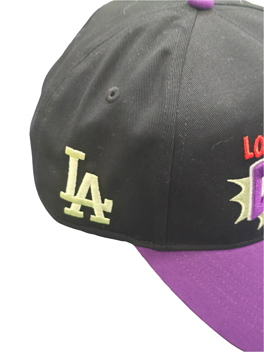 Gorra ’47 Hitch Los Angeles Dodgers Cartoon comic Icon – Negro y violeta