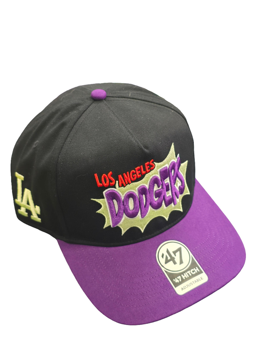 Gorra ’47 Hitch Los Angeles Dodgers Cartoon comic Icon – Negro y violeta