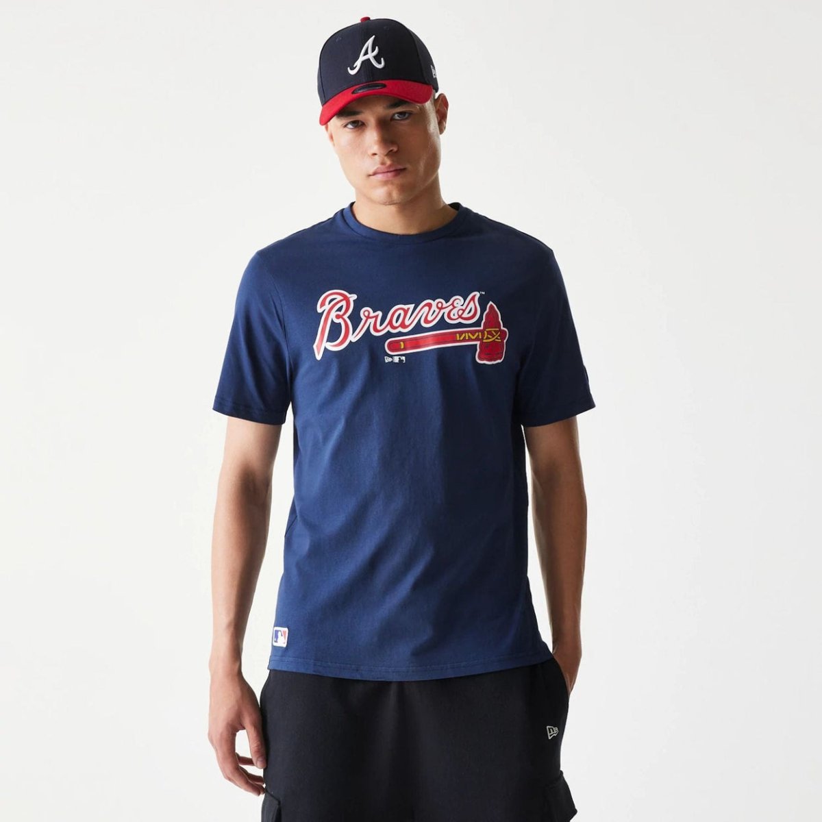 Camiseta New Era Atlanta Braves MLB azul marino - Mundogorrasgc