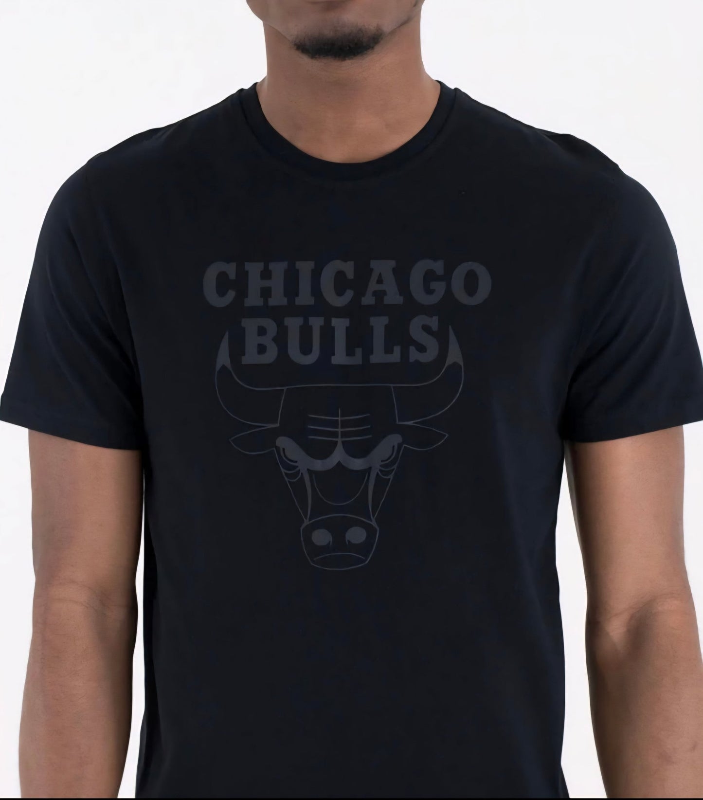 Camiseta new era Bulls NBA regular negra sobre negro - intershopgc caps store